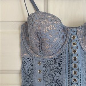 Victoria’s Secret Periwinkle Lace Bustier Corset Top